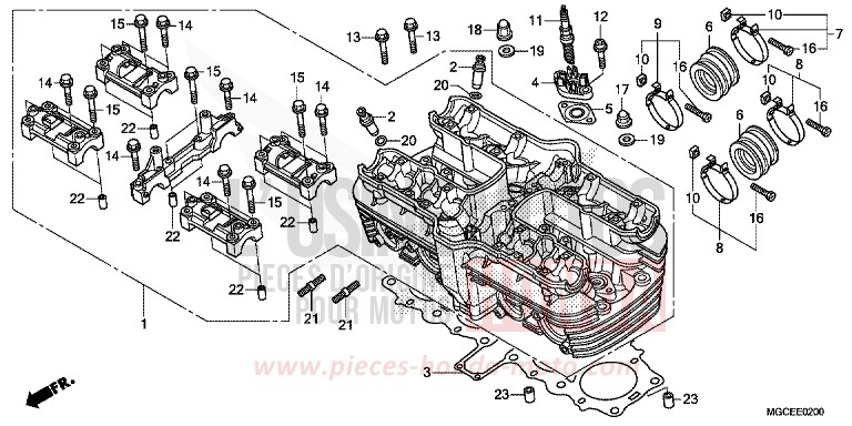 ZYLINDERKOPF de CB1100 ABS GRAPHITE BLACK (NHB01) 2014